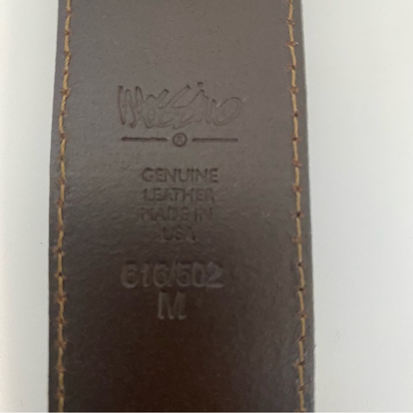 Brown Leather Two Prong Belt - Picture 6 of 7